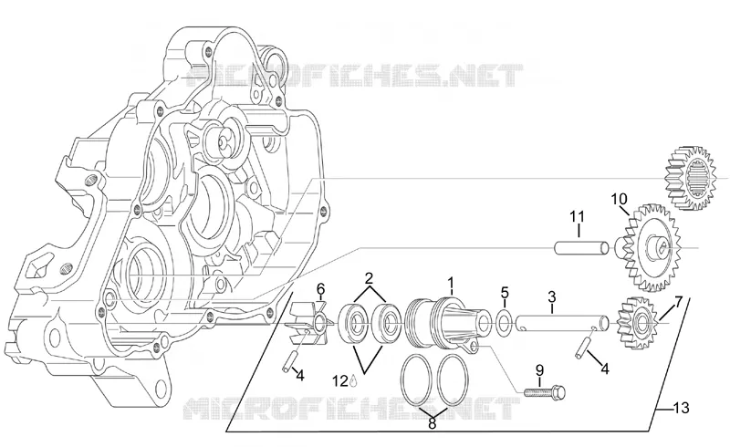 Wasserpumpenritzel kplt.