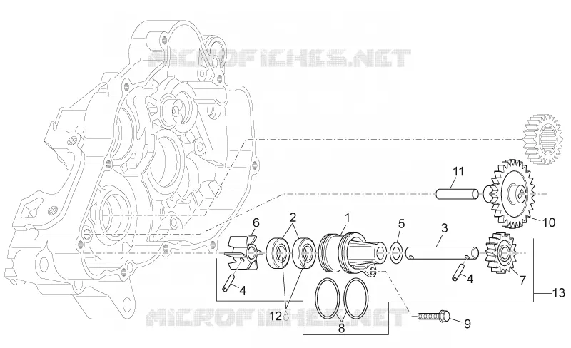Wasserpumpenritzel kplt.