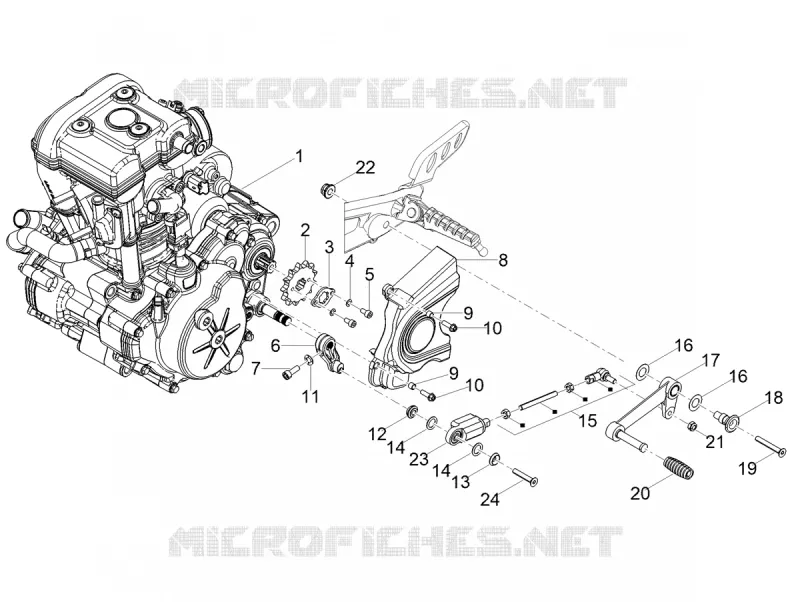 MOTOR - SCHALTHEBEL - RITZEL