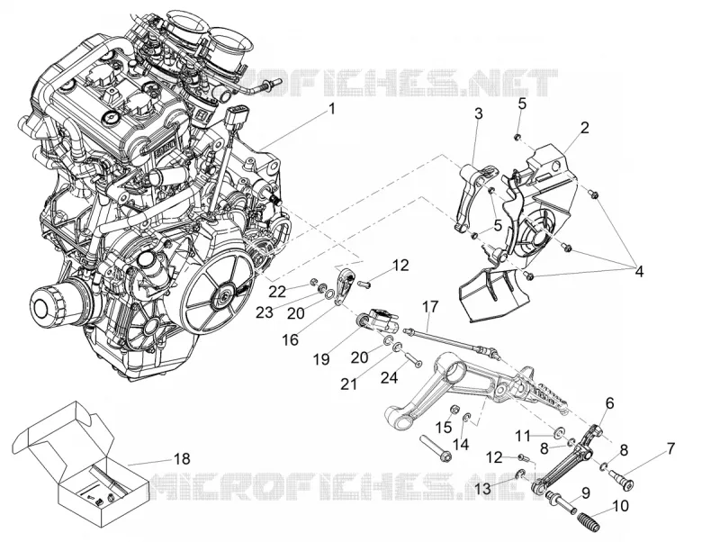 MOTOR - SCHALTHEBEL - RITZEL