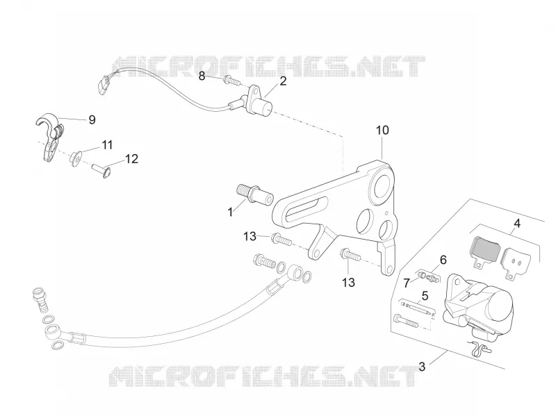 Hinterradbremszange